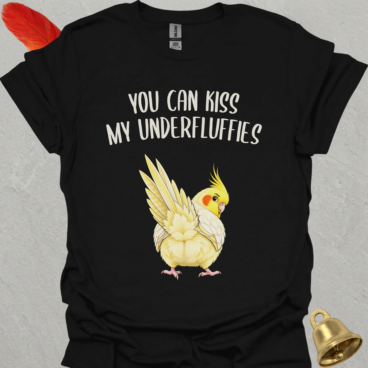 Lutino Cockatiel Underfluffies T-Shirt
