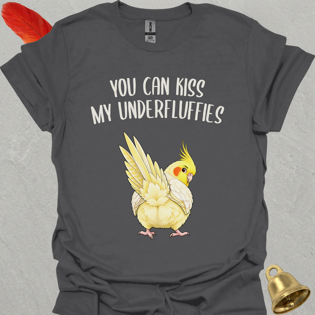Lutino Cockatiel Underfluffies T-Shirt