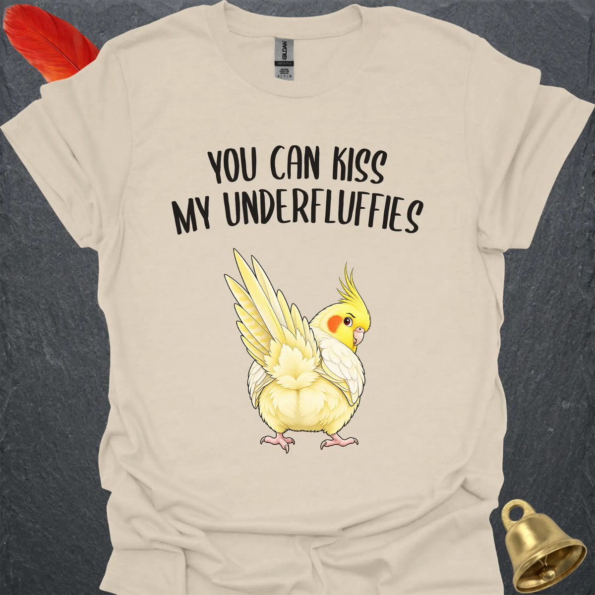 Lutino Cockatiel Underfluffies T-Shirt