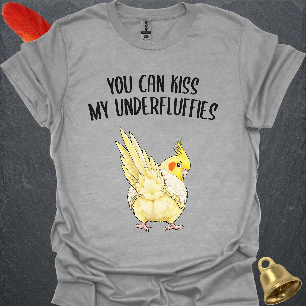 Lutino Cockatiel Underfluffies T-Shirt