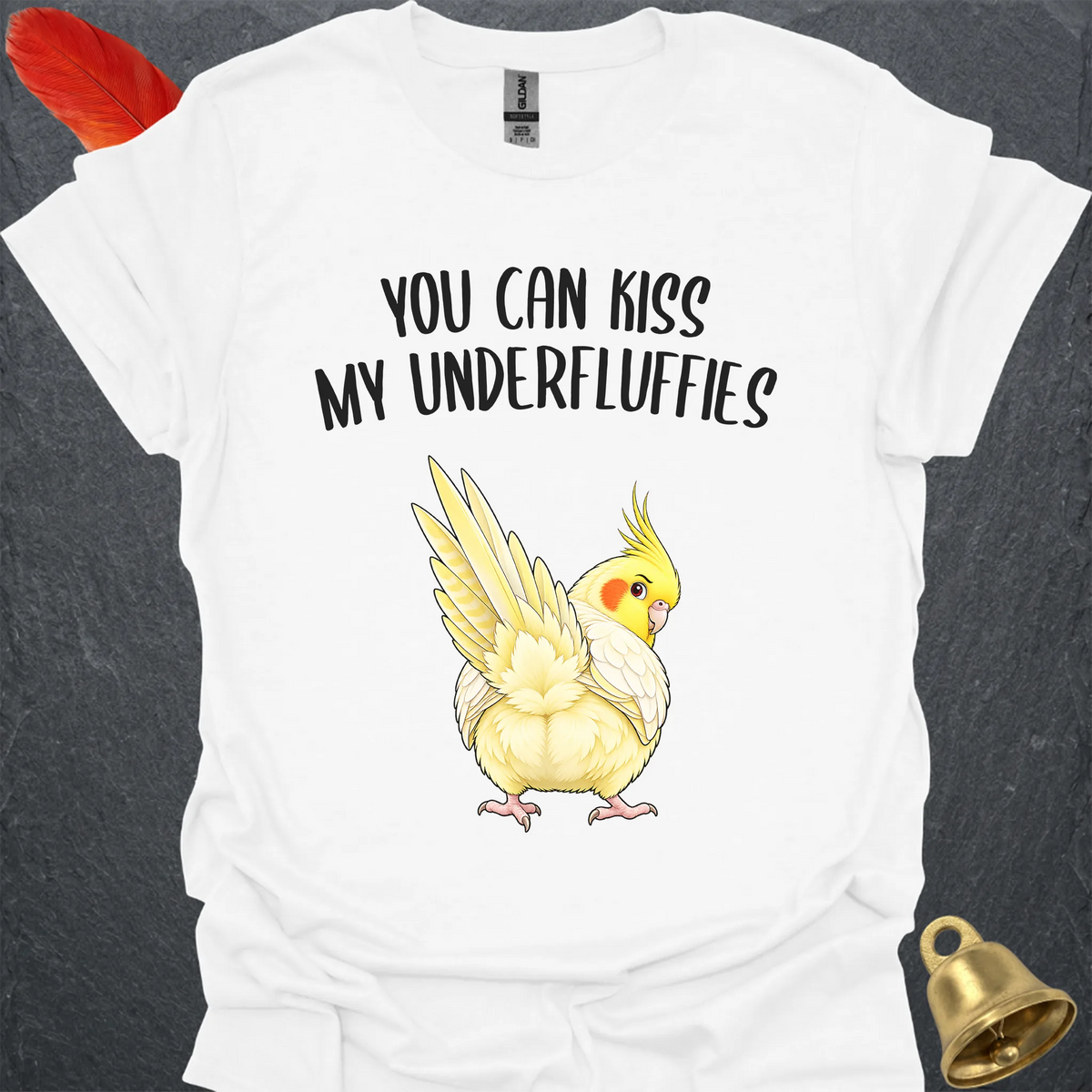 Lutino Cockatiel Underfluffies T-Shirt