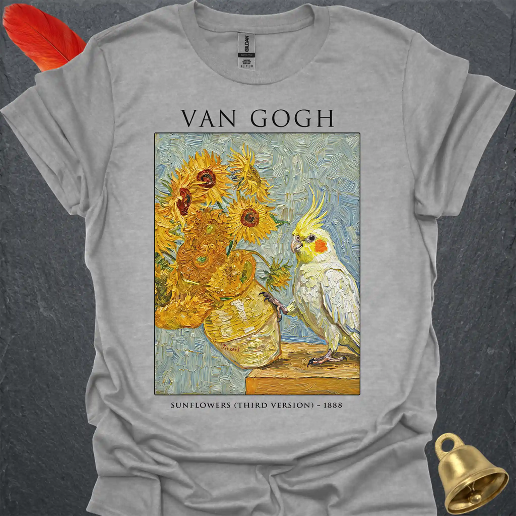 Lutino Cockatiel Van Gogh T-Shirt