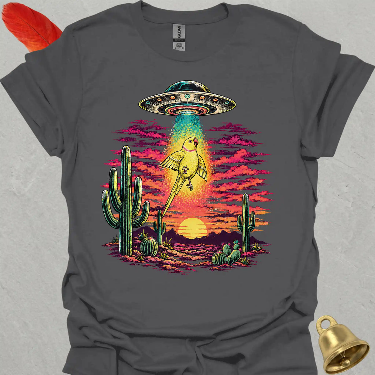 Lutino Indian Ringneck Abduction T-Shirt