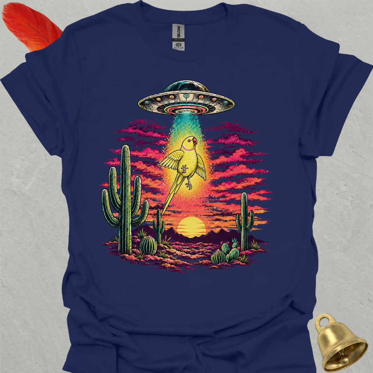 Lutino Indian Ringneck Abduction T-Shirt