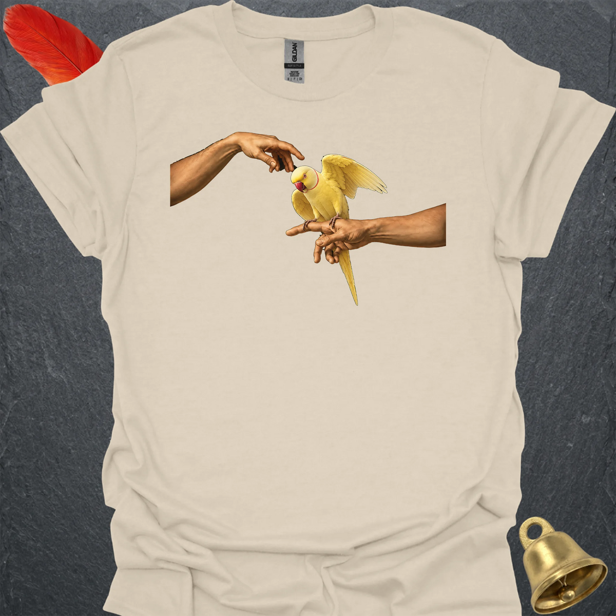 Lutino Indian Ringneck Adam T-Shirt