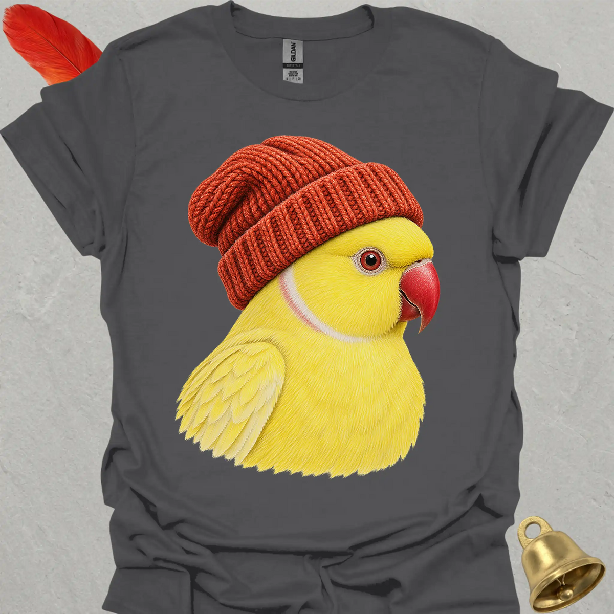 Lutino Indian Ringneck Beanie T-Shirt