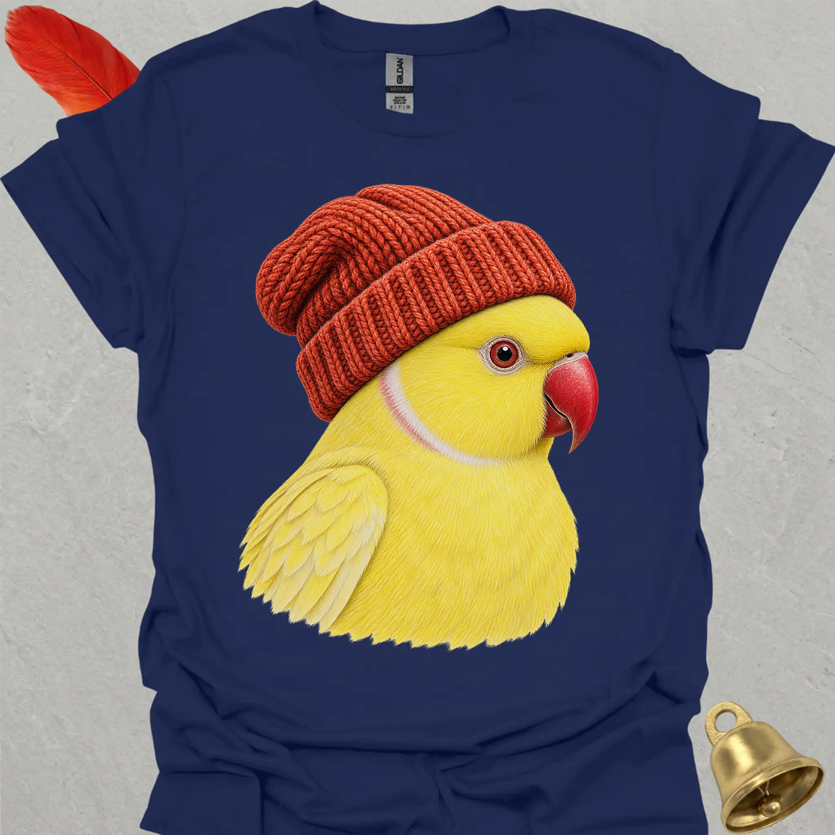 Lutino Indian Ringneck Beanie T-Shirt