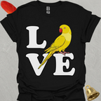 Lutino Indian Ringneck Bird Love T-Shirt