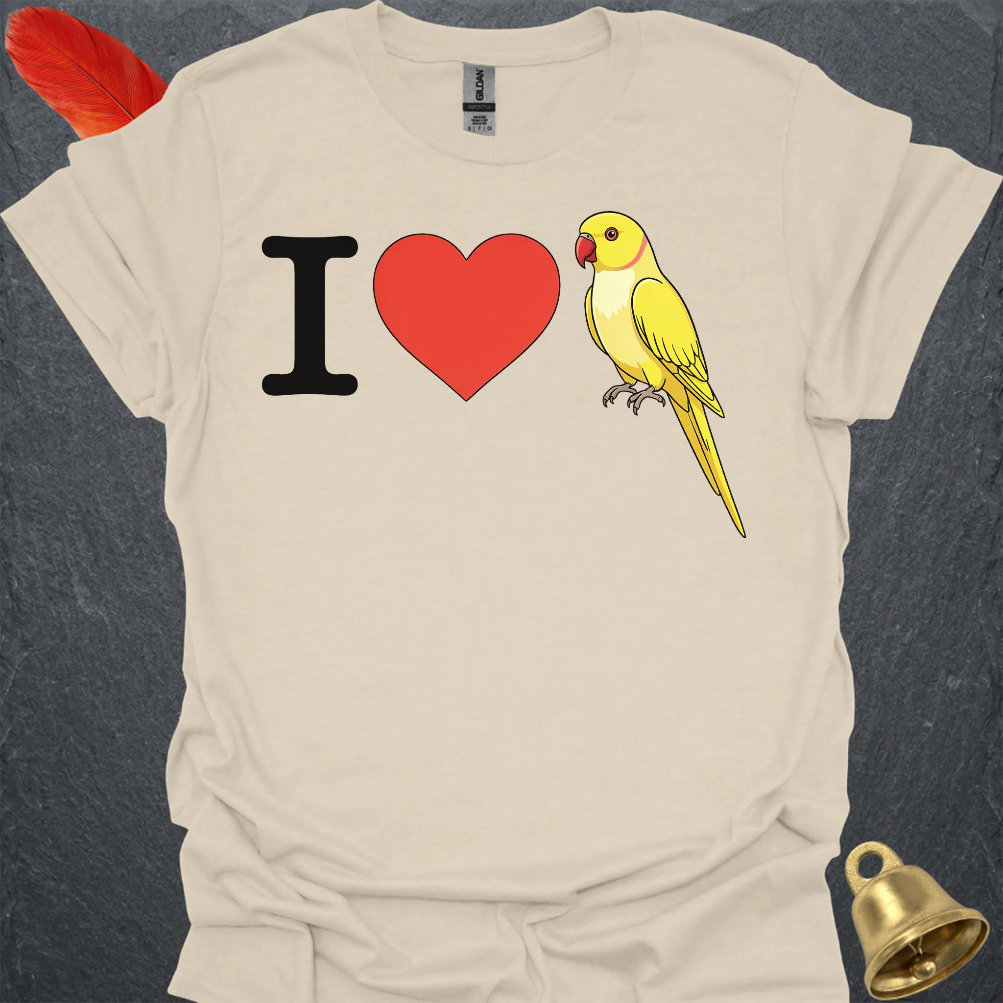 I Love Lutino Indian Ringneck T-Shirt