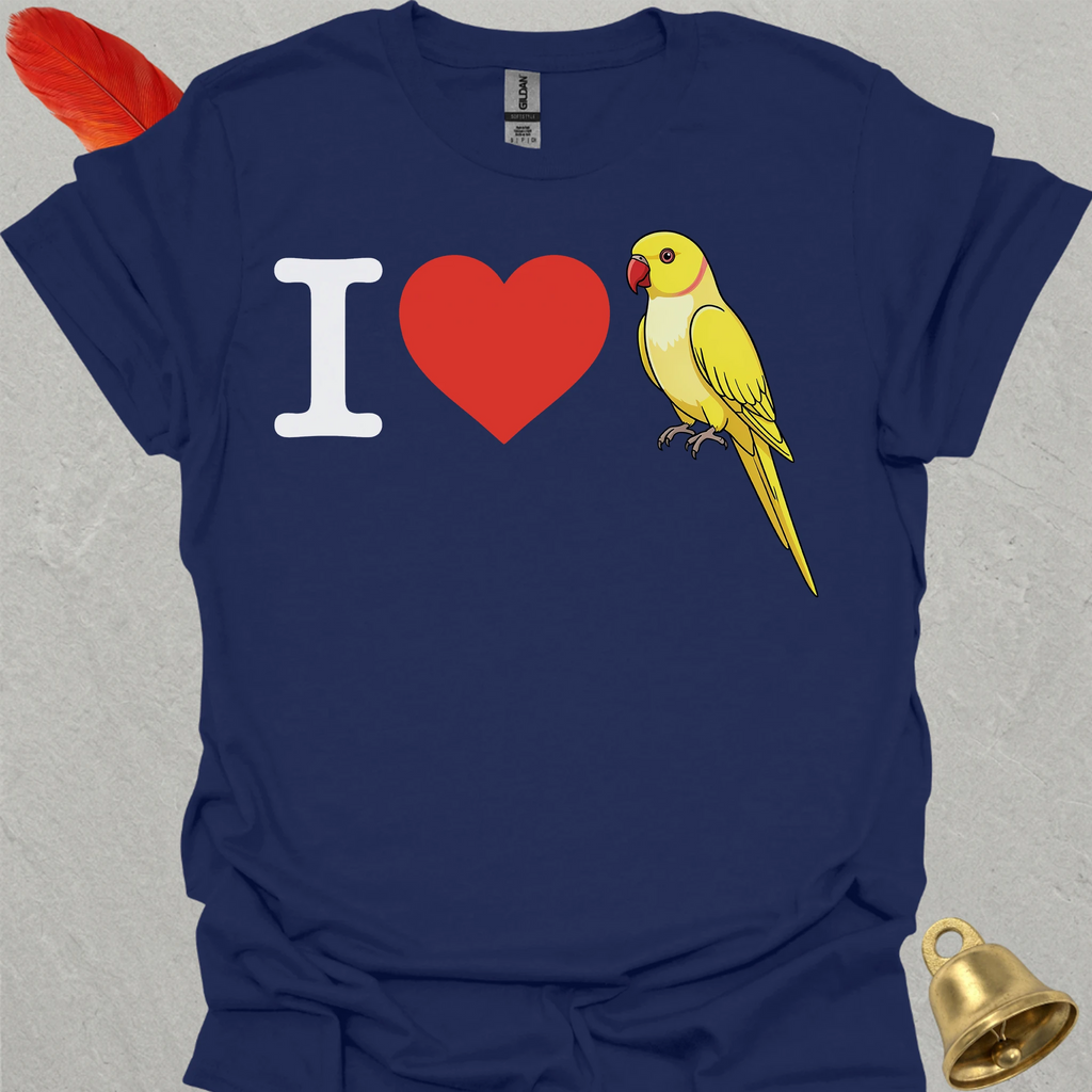 I Love Lutino Indian Ringneck T-Shirt