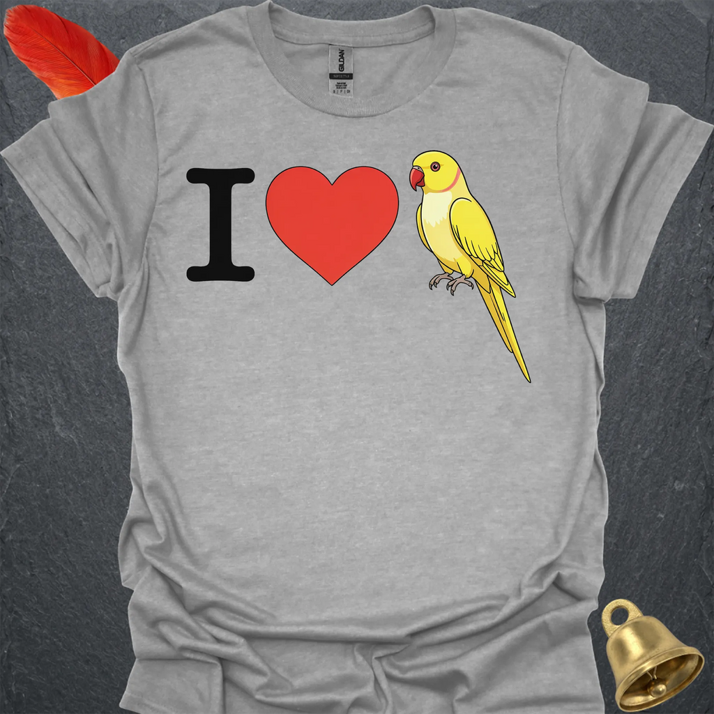 I Love Lutino Indian Ringneck T-Shirt
