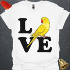 Lutino Indian Ringneck Bird Love T-Shirt