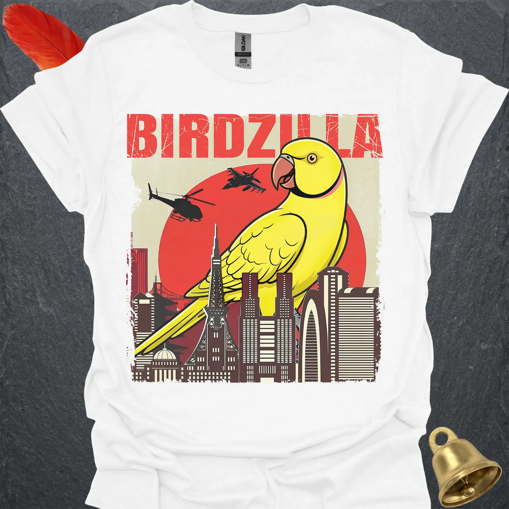 Lutino Indian Ringneck Birdzilla T-Shirt