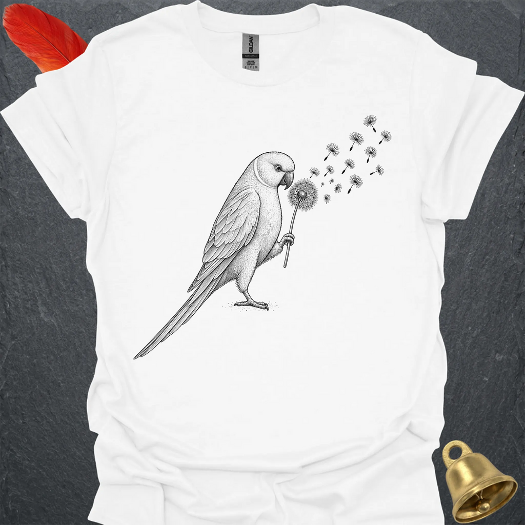 Lutino Indian Ringneck Blowing Wishes T-Shirt