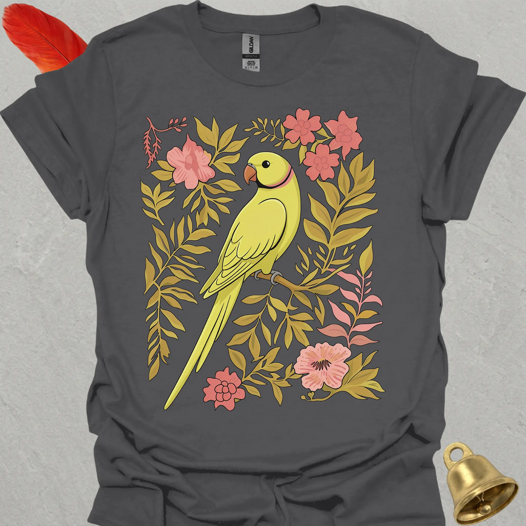 Lutino Indian Ringneck Boho Flower T-Shirt