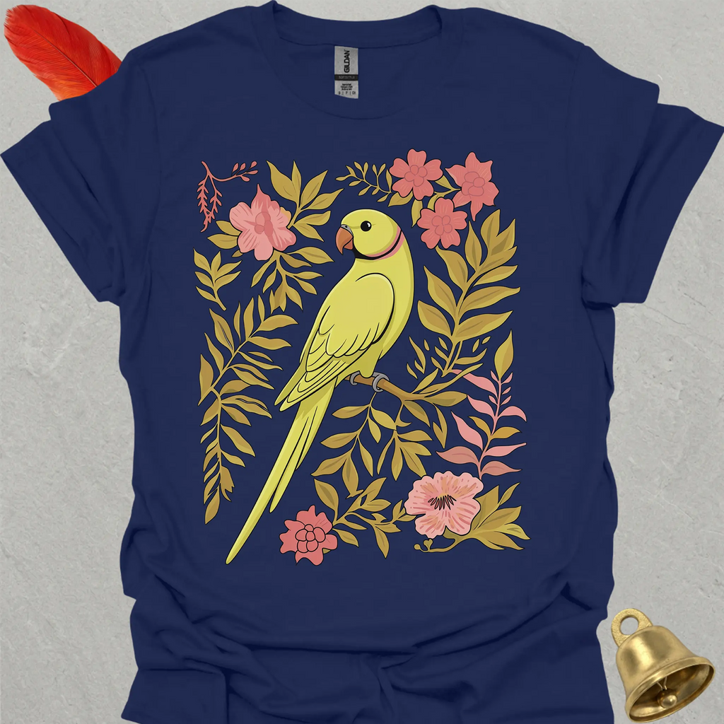 Lutino Indian Ringneck Boho Flower T-Shirt