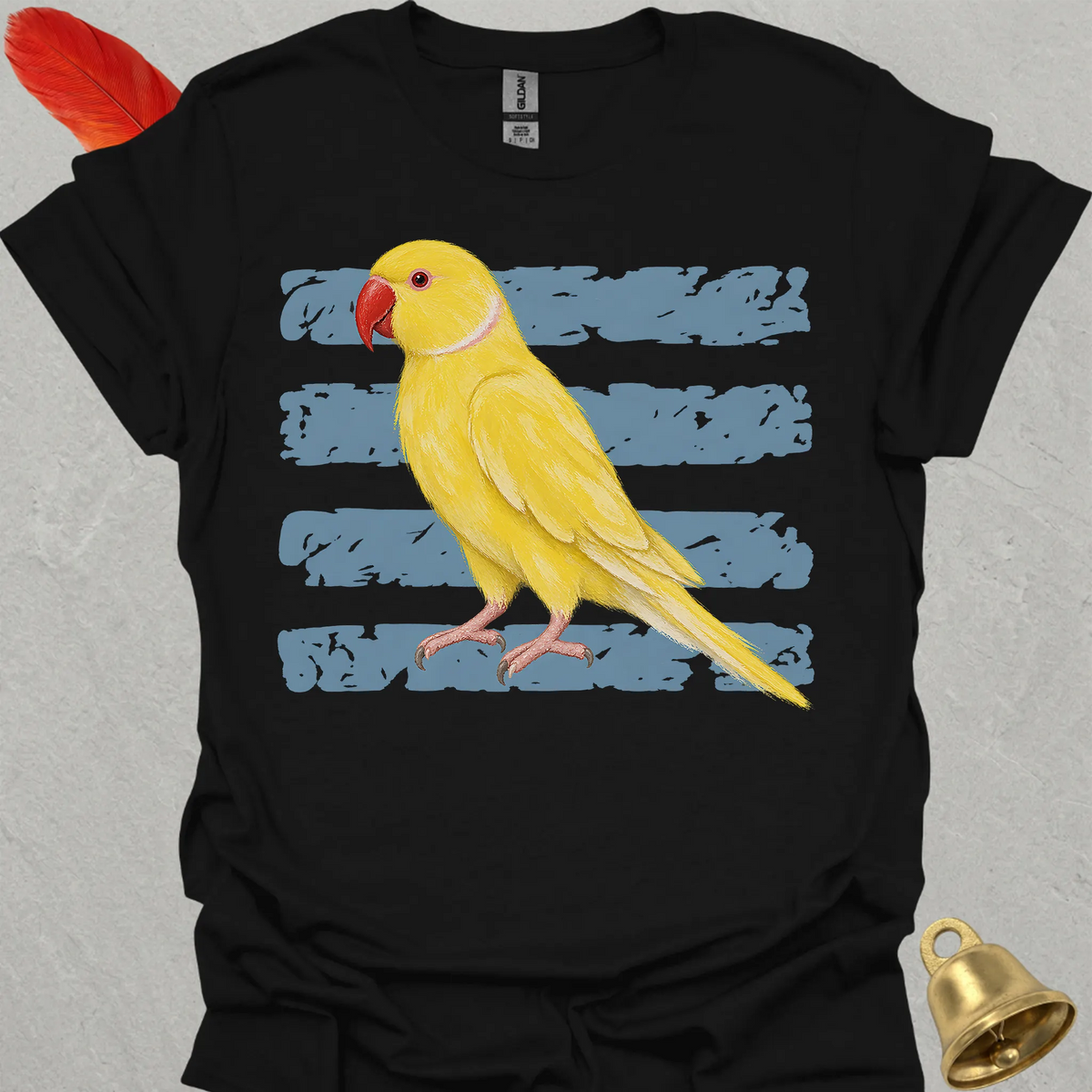Lutino Indian Ringneck Brush T-Shirt