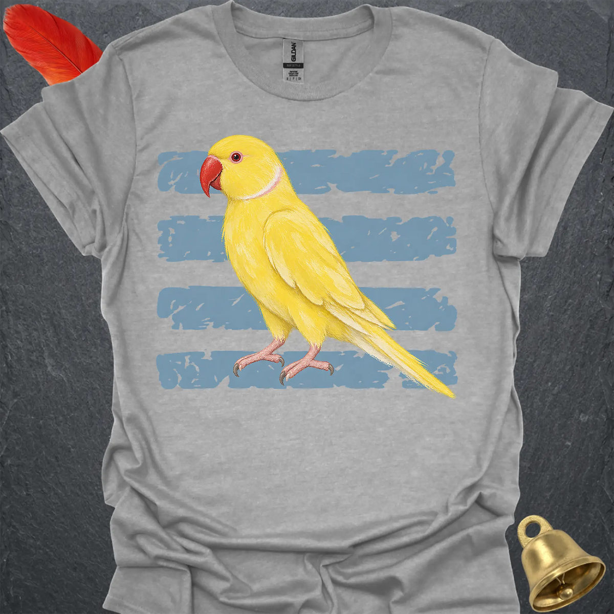 Lutino Indian Ringneck Brush T-Shirt