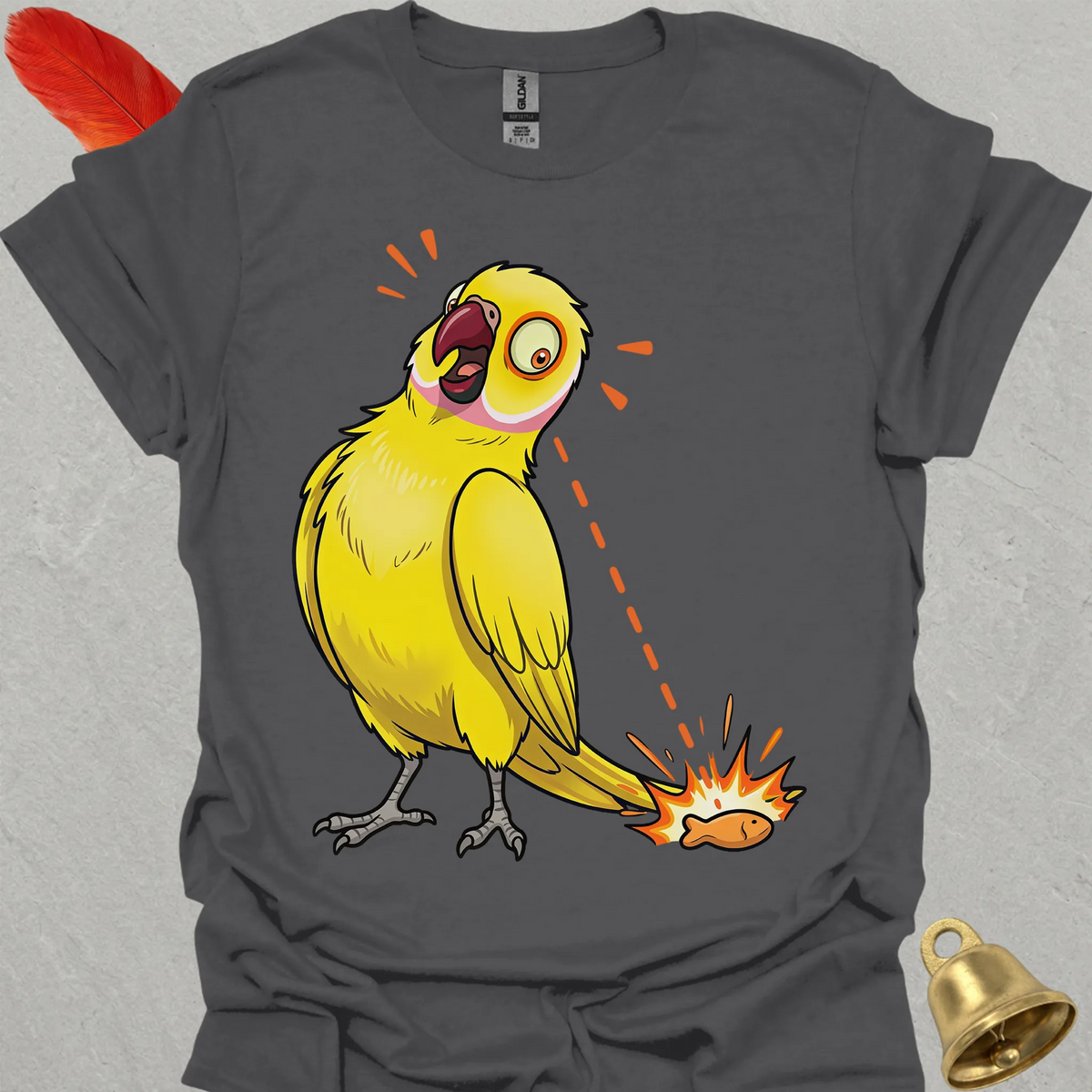 Lutino Indian Ringneck Eye on Prize T-Shirt