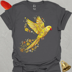 Lutino Indian Ringneck Flying Flower T-Shirt