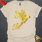 Lutino Indian Ringneck Flying Flower T-Shirt