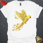 Lutino Indian Ringneck Flying Flower T-Shirt