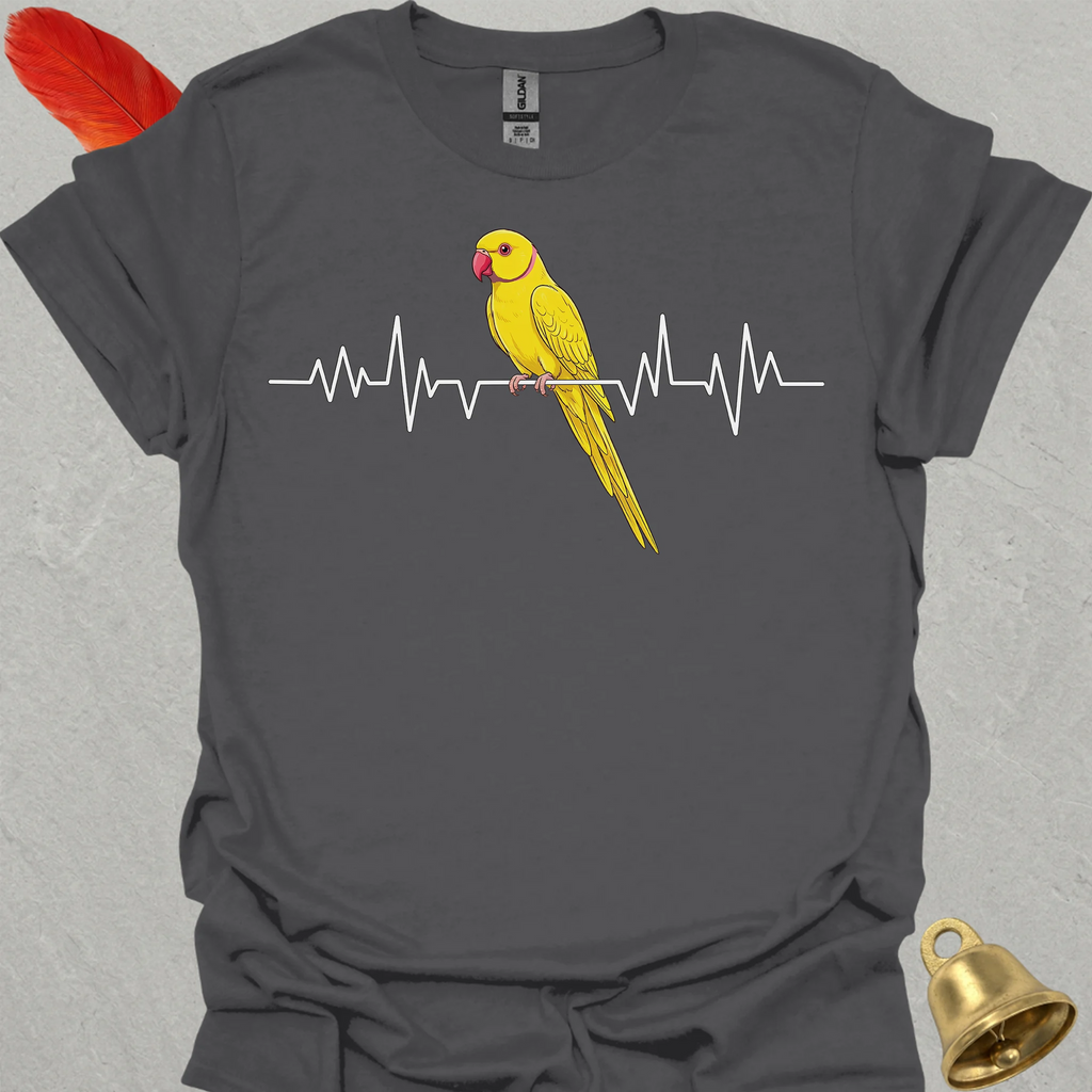 Lutino Indian Ringneck Heartbeat T-Shirt