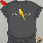 Lutino Indian Ringneck Heartbeat T-Shirt