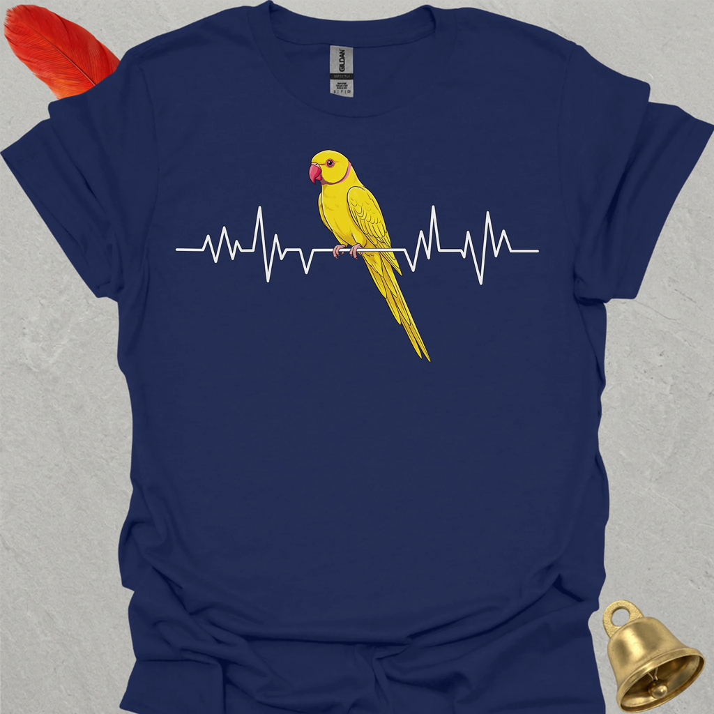 Lutino Indian Ringneck Heartbeat T-Shirt