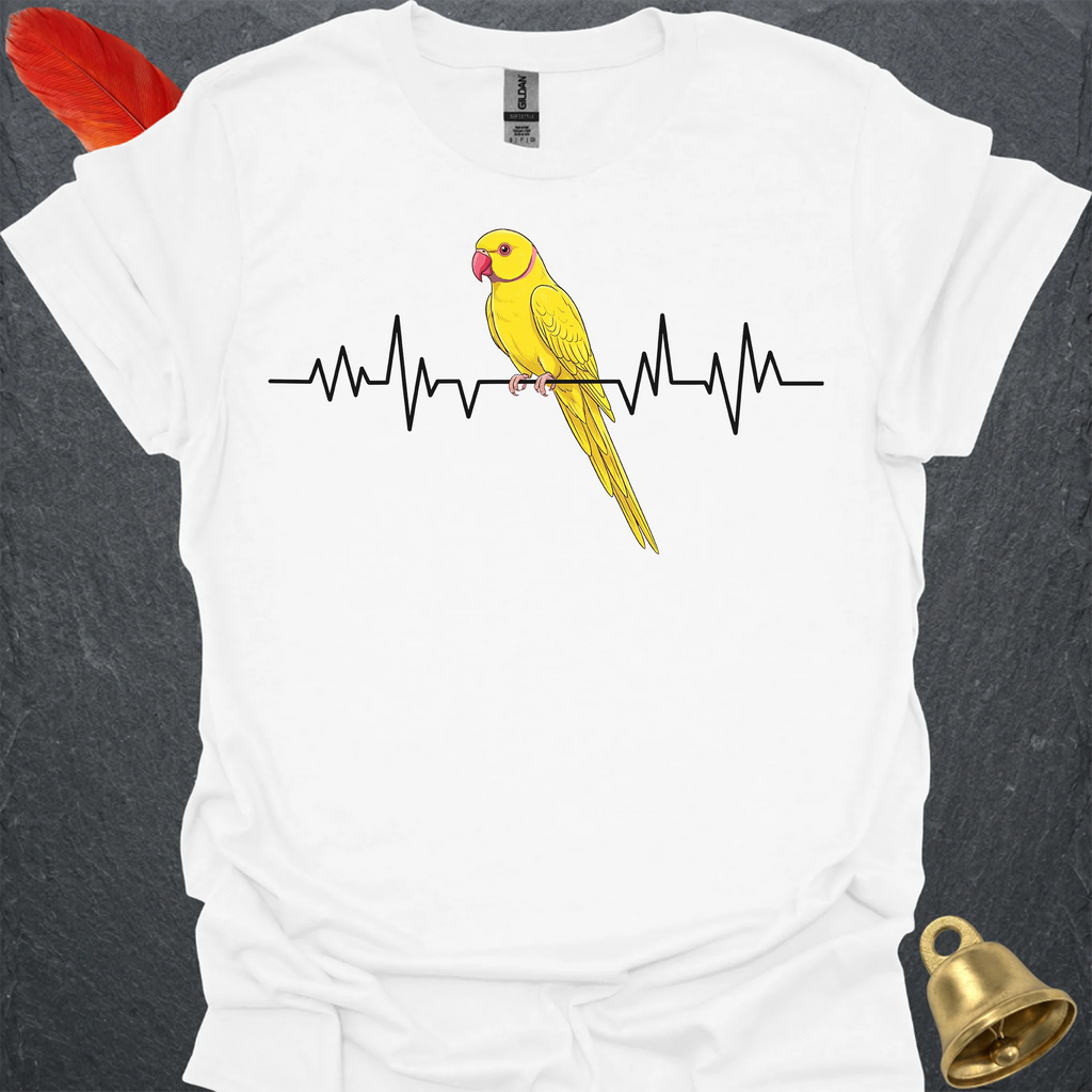 Lutino Indian Ringneck Heartbeat T-Shirt