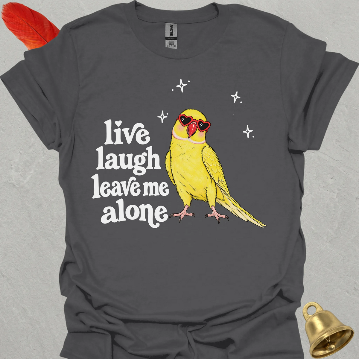 Lutino Indian Ringneck Live Laugh T-Shirt