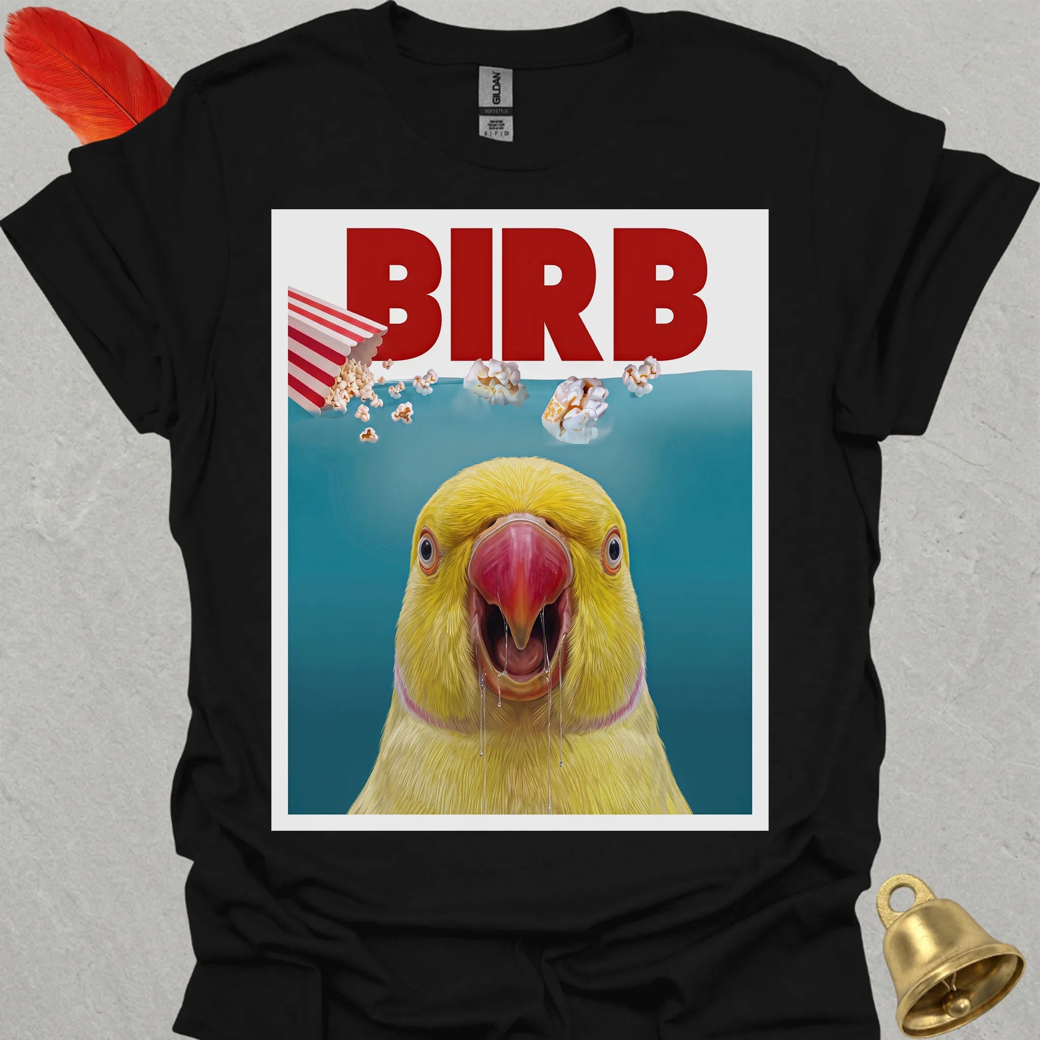 Lutino Indian Ringneck Movie T-Shirt