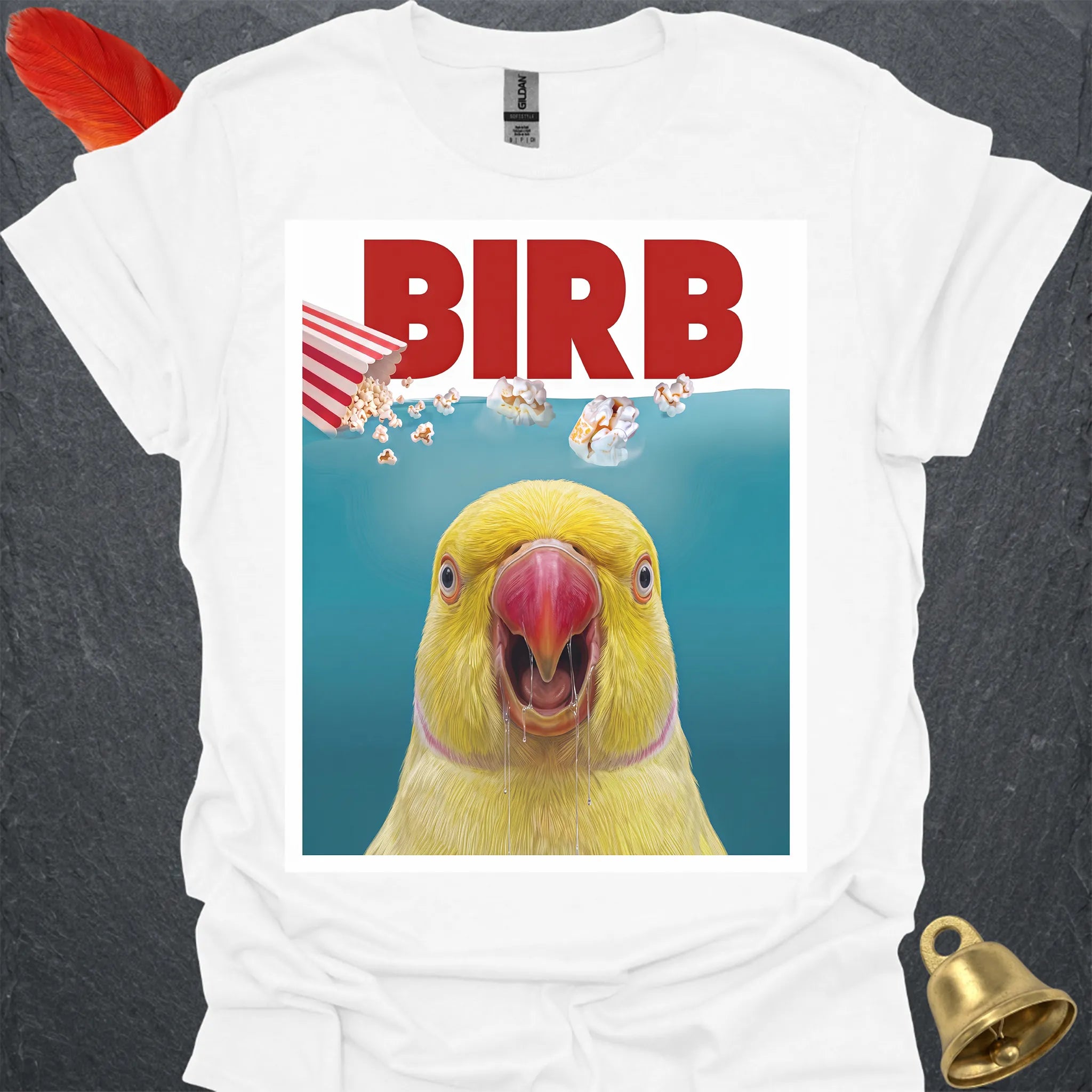 Lutino Indian Ringneck Movie T-Shirt