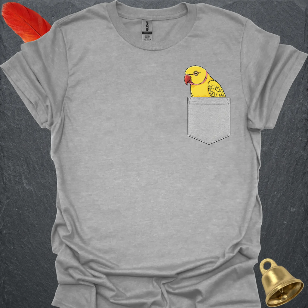 Lutino Indian Ringneck Pocket T-Shirt