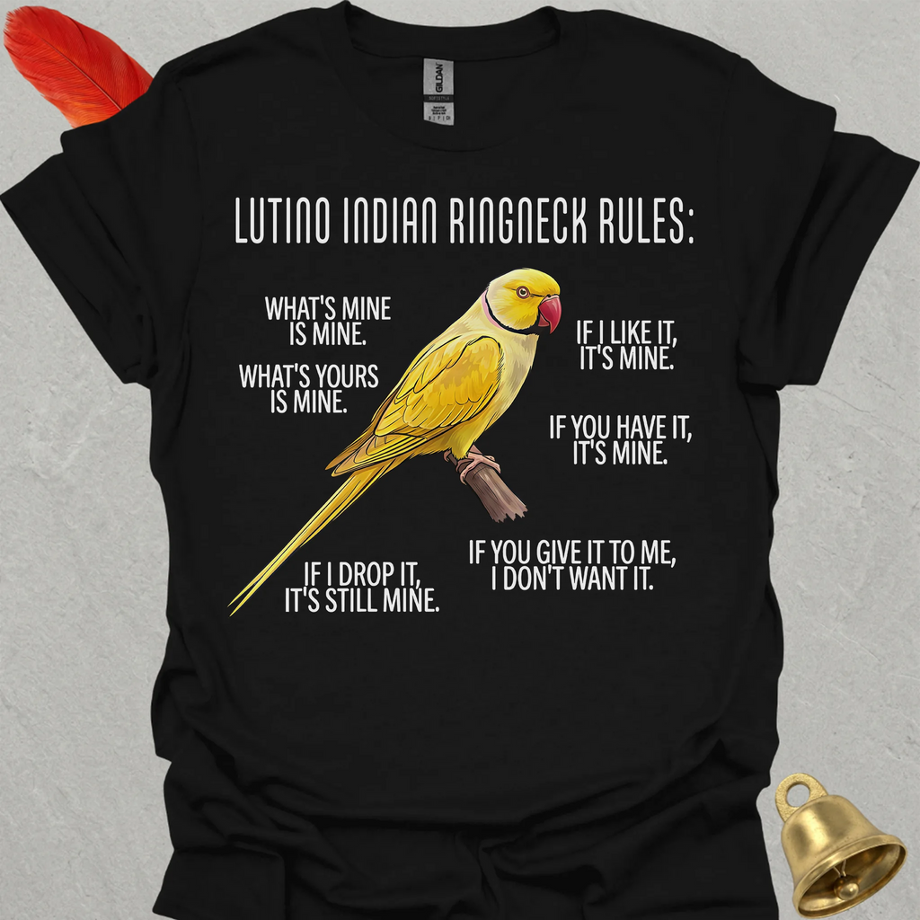 Lutino Indian Ringneck Rules T-Shirt