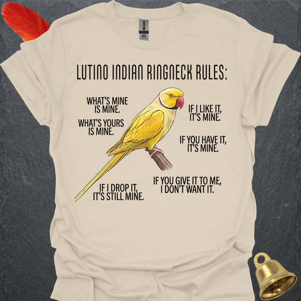 Lutino Indian Ringneck Rules T-Shirt