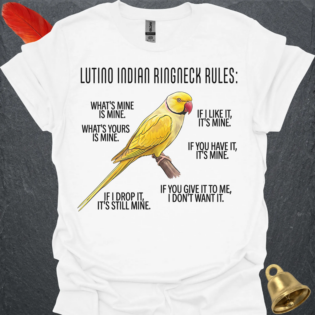 Lutino Indian Ringneck Rules T-Shirt