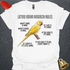 Lutino Indian Ringneck Rules T-Shirt