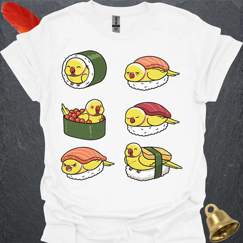 Lutino Indian Ringneck Sushi T-Shirt