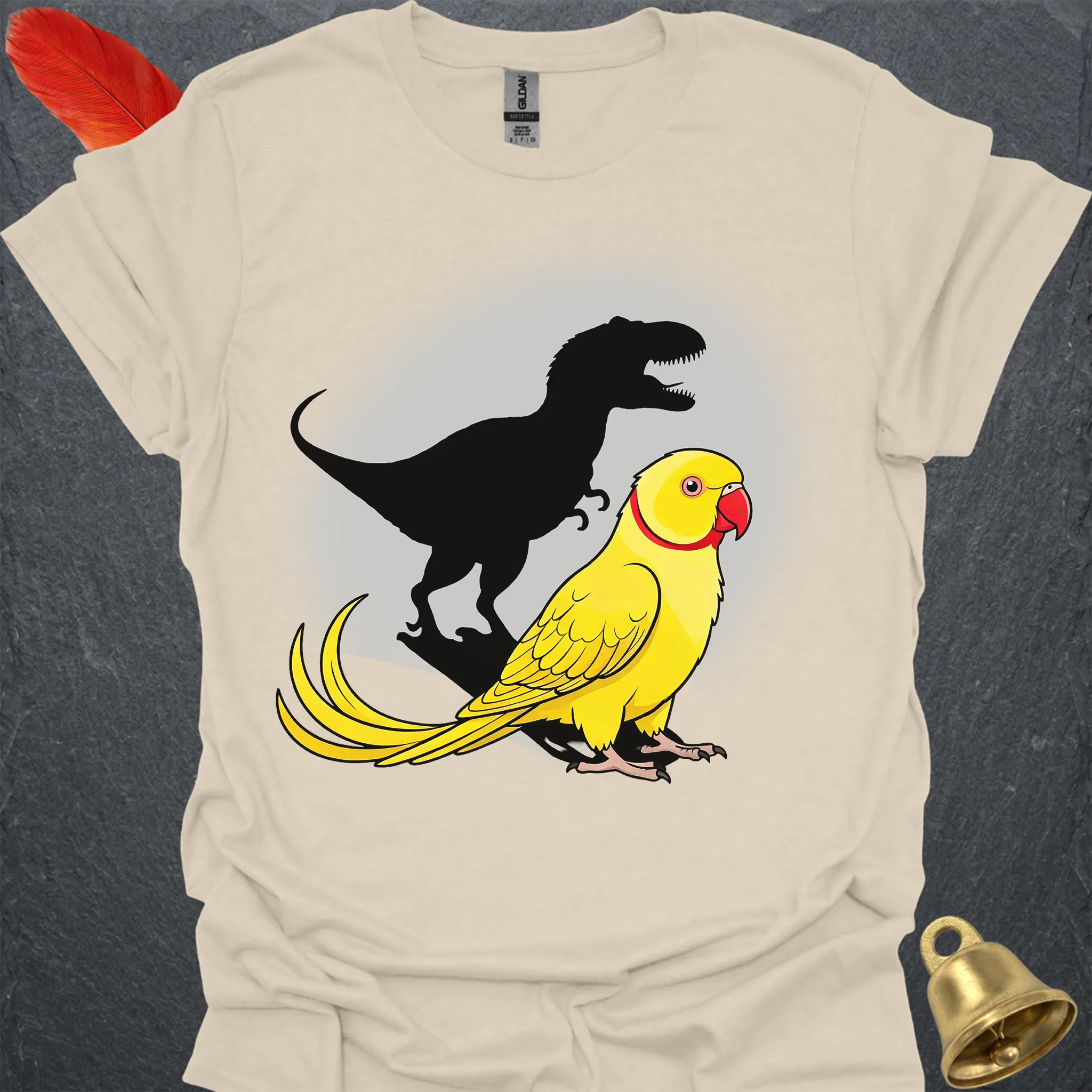 Lutino Indian Ringneck T-Rex T-Shirt