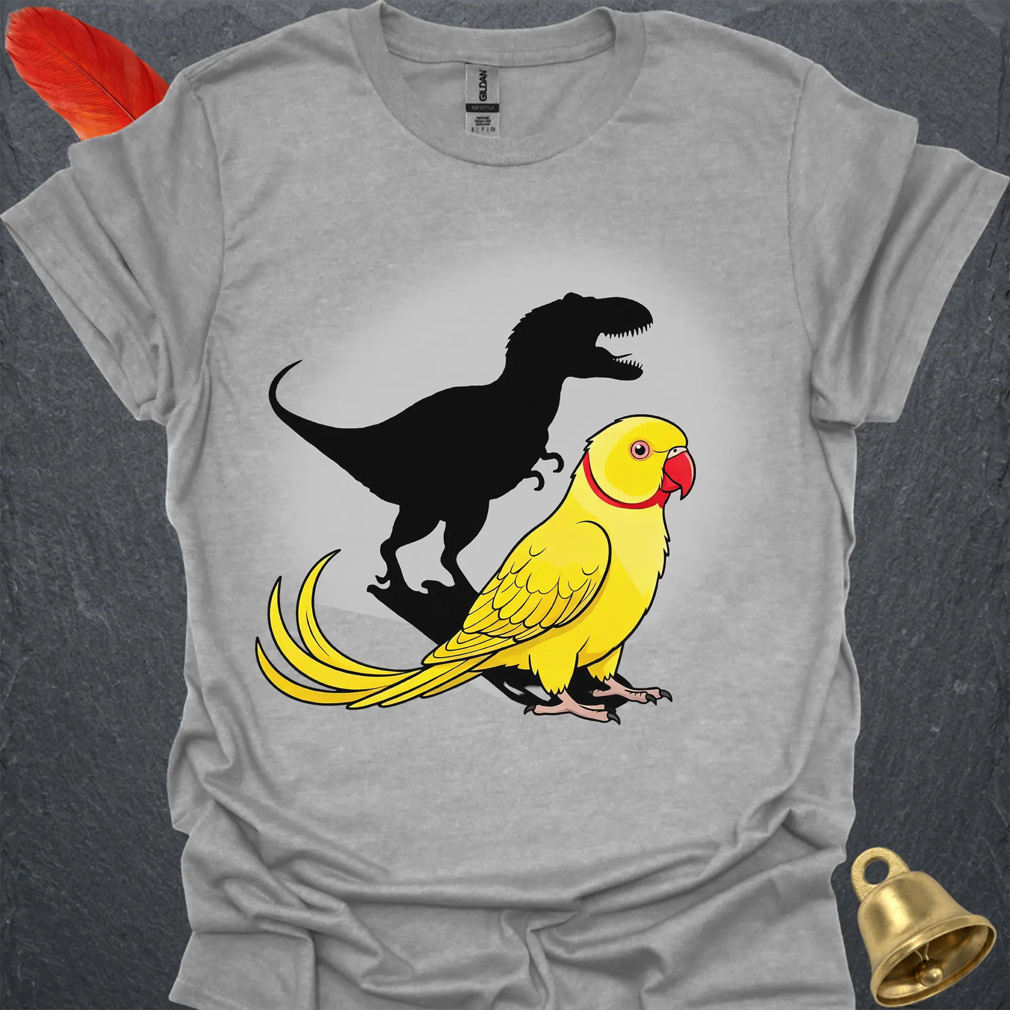 Lutino Indian Ringneck T-Rex T-Shirt