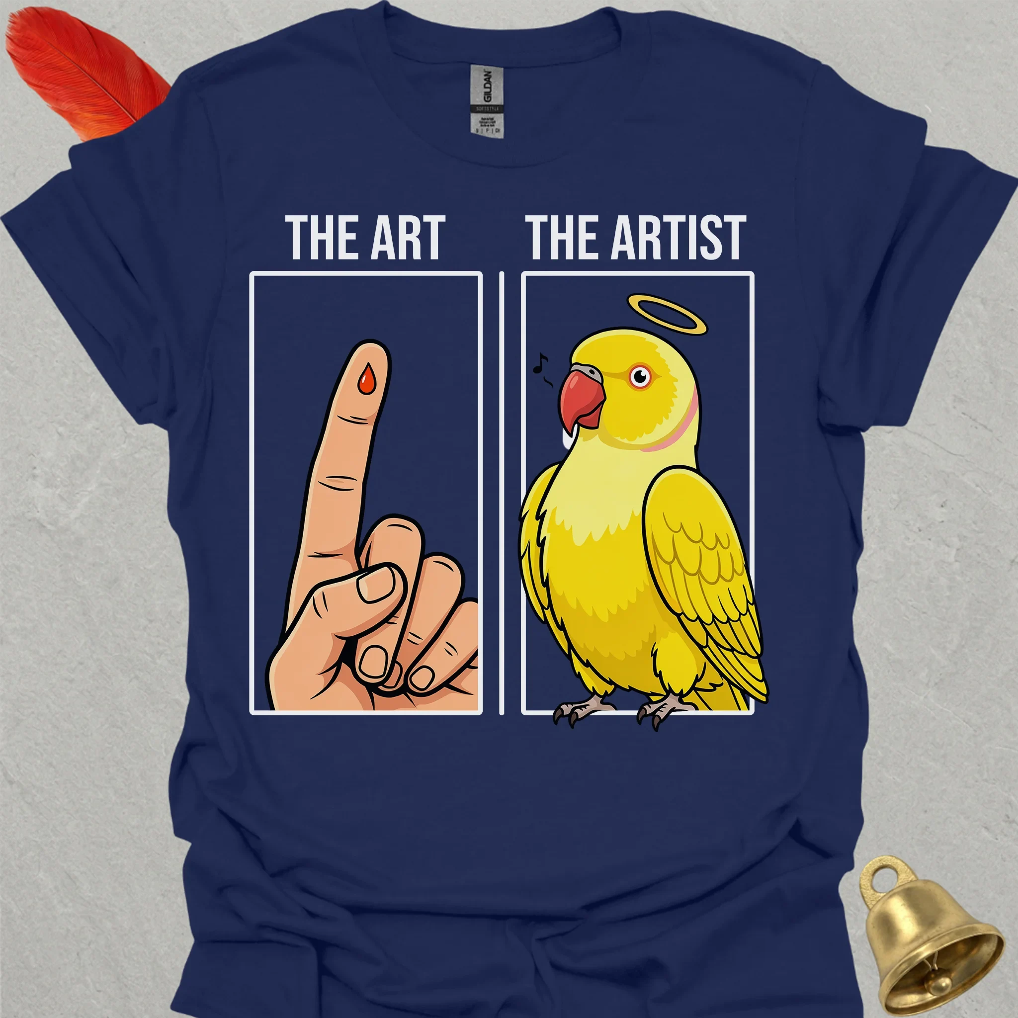 Lutino Indian Ringneck The Artist T-Shirt
