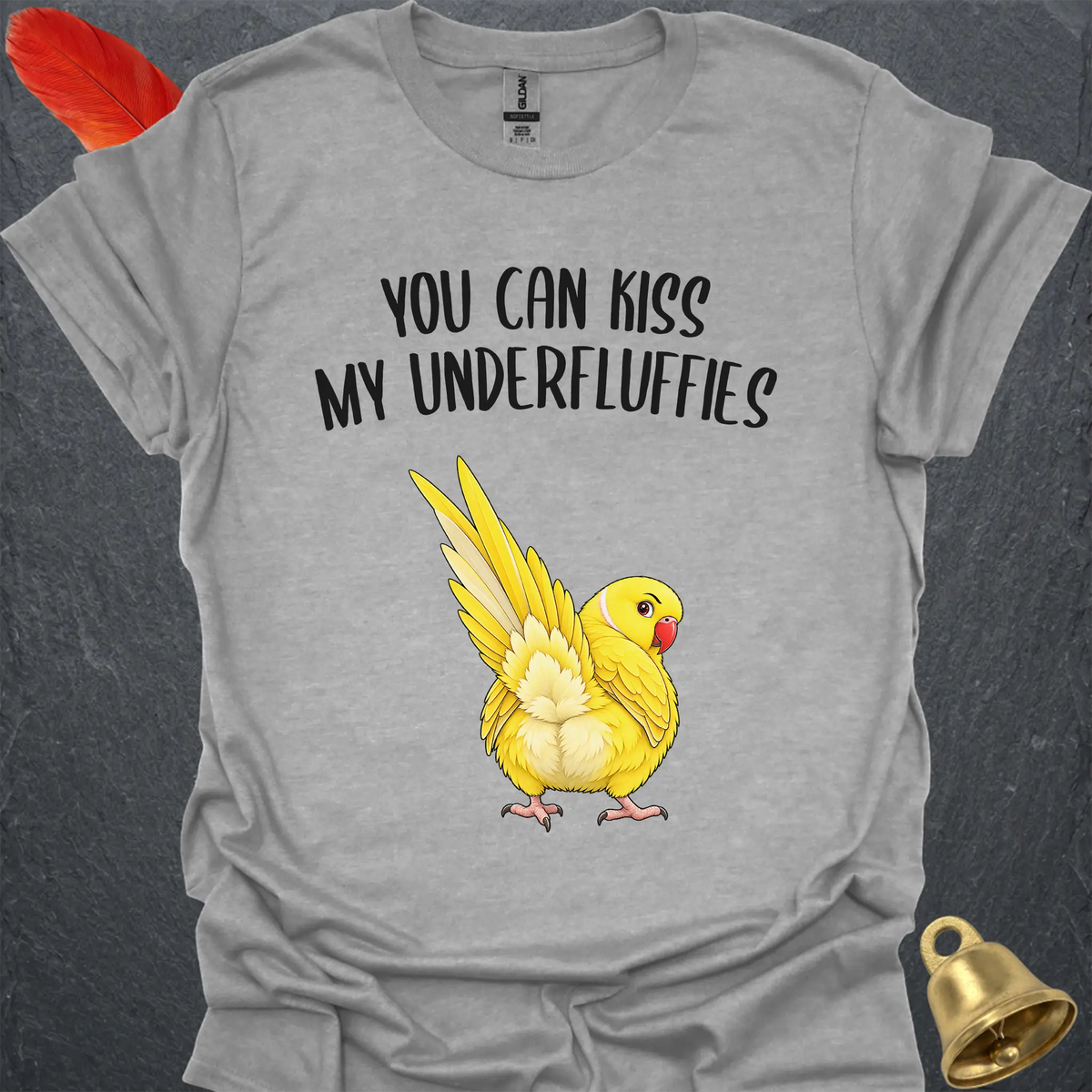 Lutino Indian Ringneck Underfluffies T-Shirt