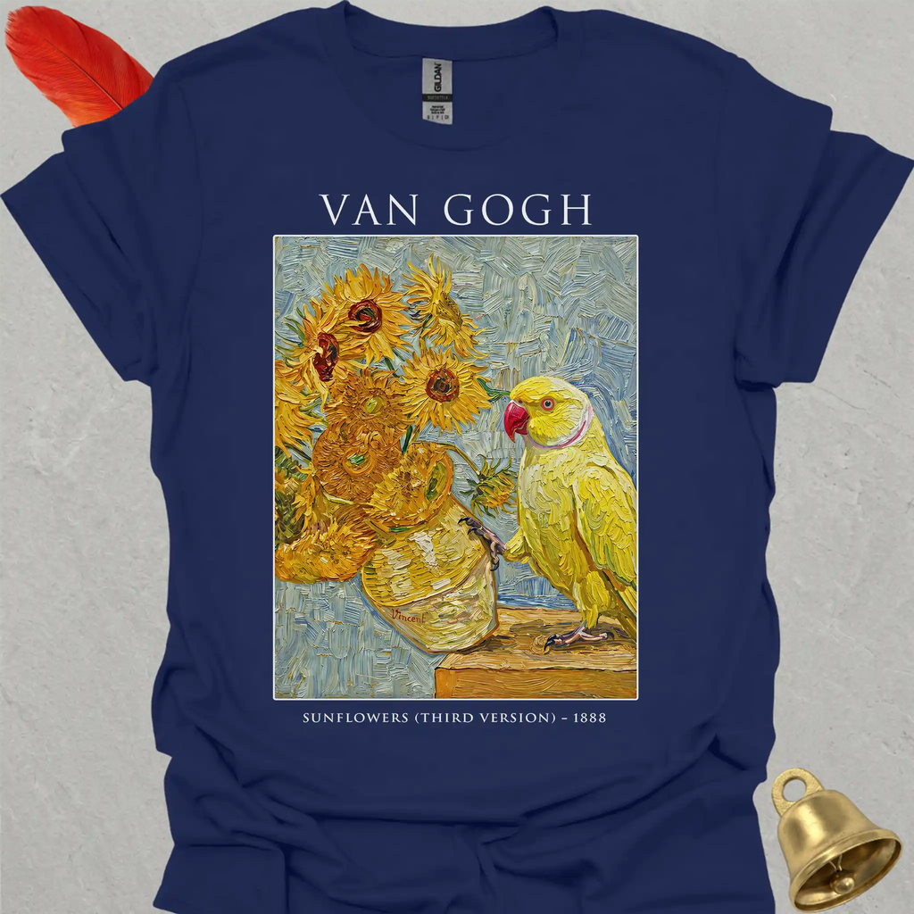 Lutino Indian Ringneck Van Gogh T-Shirt