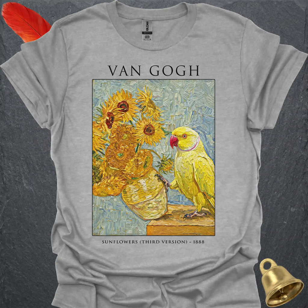 Lutino Indian Ringneck Van Gogh T-Shirt