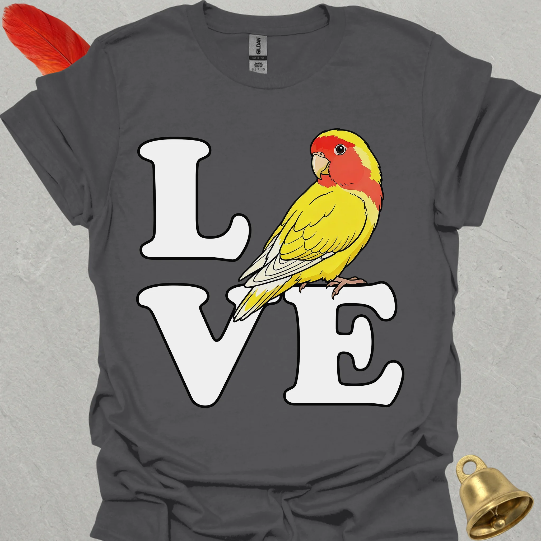Lutino Lovebird Bird Love T-Shirt