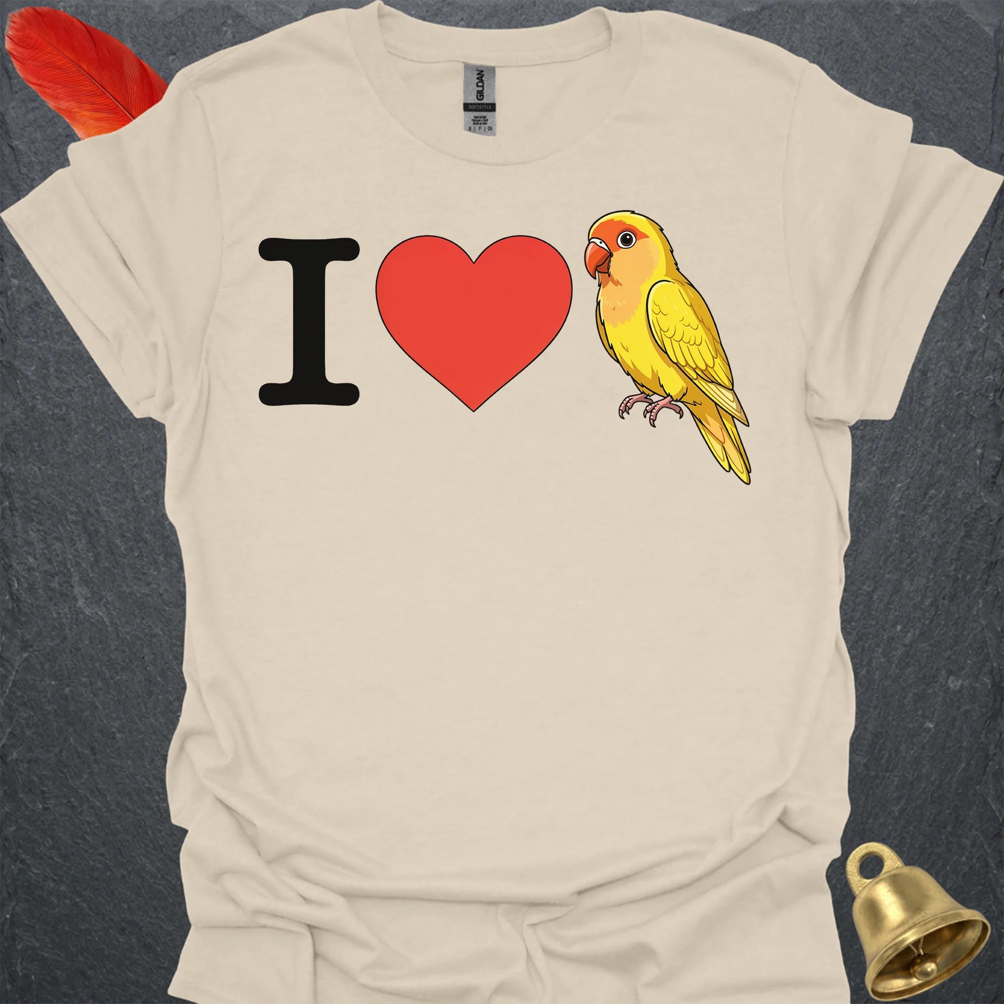 I Love Lutino Lovebird T-Shirt