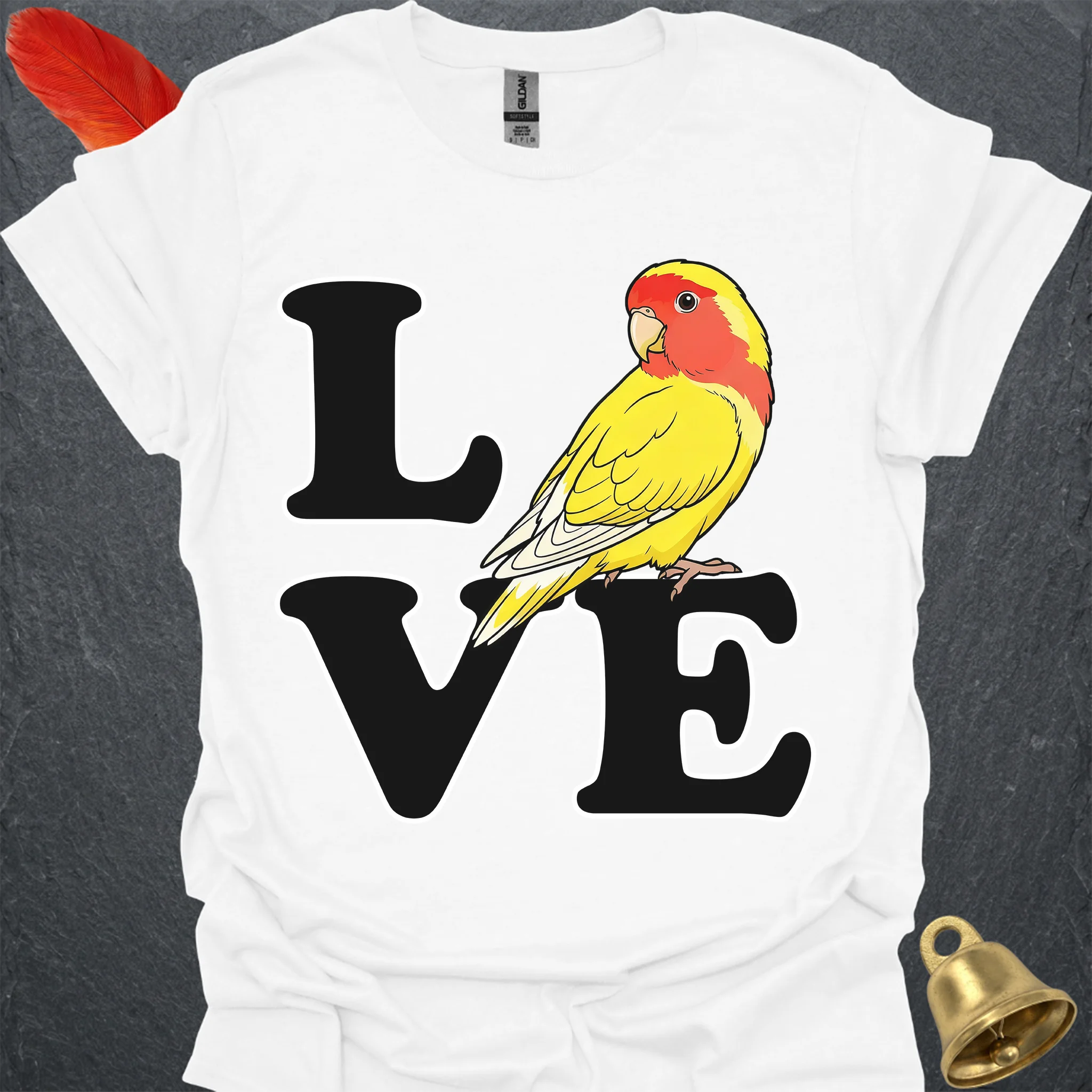 Lutino Lovebird Bird Love T-Shirt