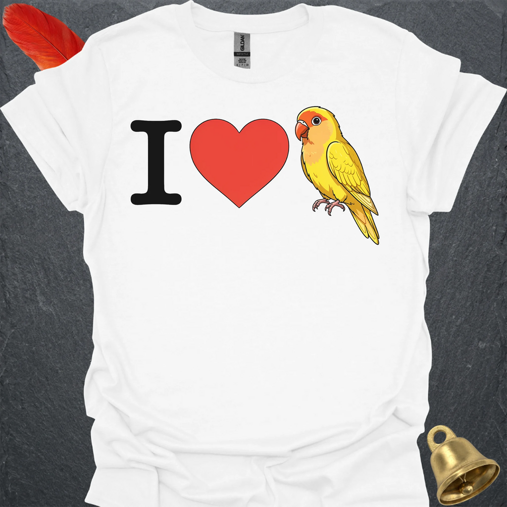 I Love Lutino Lovebird T-Shirt