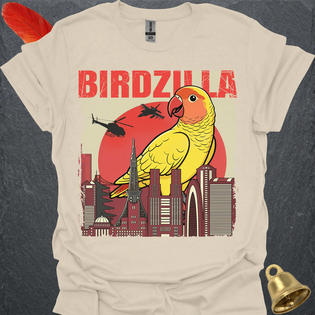 Lutino Lovebird Birdzilla T-Shirt